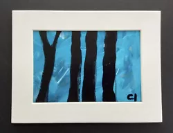 Buy Original Painting Trees In Mount 8 X 6 Ins Dorset Artist CHRISTINE INGRAM • 20£