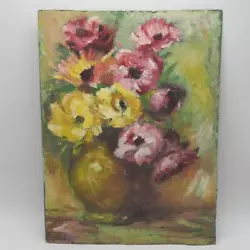 Buy Painting Acrylic On Canvas Panel Floral Still Life • 137.30£