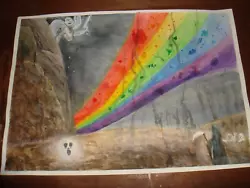 Buy Original Signed Watercolour Painting Art Work & Certificate A2 Rainbow Of Hope • 30£