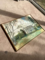 Buy Green Landscape With Unknown Manor House - Oil Painting Manuel • 9.99£
