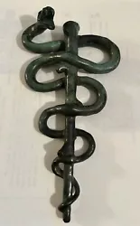 Buy Rod Of Asciepius Brass Sculpture G. Hoffmeister Limited Ed. Symbol Of Medicine • 99.53£