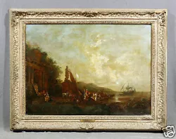 Buy 18th C Boat & Sunset Oil Painting In The Style Of Antoine Charles Horace Vernet  • 8,662.44£