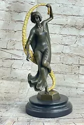 Buy Hand Made Gold Patina Erotic Dancer Mid Century Classic Artwork Sculpture • 188.62£