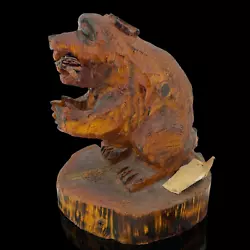 Buy Large 11” Tall 5 Lb Hand Carved Wood Beaver Decor Vintage Decor Redwood Animal • 66.14£