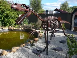 Buy Handmade Welded Utahraptor Skeleton Garden Sculpture • 3,500£
