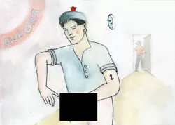 Buy Gay Navy Marine Nude Male Homoerotic Watercolour Drawing • 5£