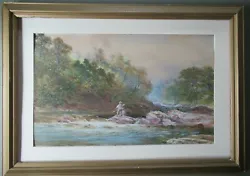 Buy Antique T B W FORSTER Welsh Riverscape Watercolour Painting Circle David Cox Snr • 275£