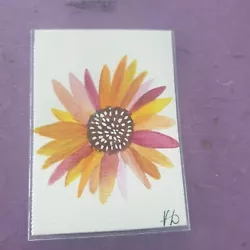 Buy Acrylic Aceo Painting Quirky Colourful Floral New Original Work By Vicki  2023  • 2.87£