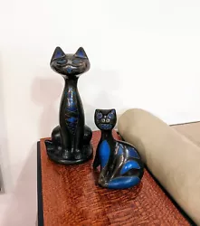 Buy 2 Manuel Felguerez Black Cat Studio Pottery Art Sculptures Mcm Modernist Oaxaca • 812.69£
