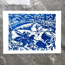 Buy Original Pablo Picasso Bull Fighting Linocut Hand Printed & Signed With COA • 89£