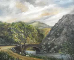 Buy Patricia Anne Ballard - Original Oil Painting - Welsh Mountain & River Landscape • 14.99£