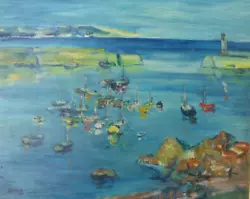 Buy James Lawrence Isherwood - Original Oil Painting - Harbour With Boats. • 995£