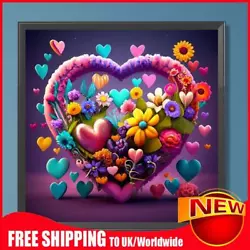 Buy 5D DIY Full Round Drill Diamond Painting Colourful Flowers Kit Home Decor30x30cm • 5.76£