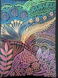 Buy Original Painting ACEO Art Card 2.5 X 3.5 Signed  Abstract Floral • 6.64£