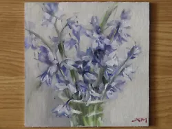 Buy Original Artwork Oil Painting, Still Life, Flowers, Bluebells. • 25£