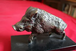Buy Old Bronze Figure On Black 1 Latteat: Small Wild Boar • 120.12£