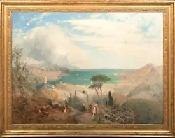 Buy Large 19th Century Landscape The Gulf Of Spezia By James Baker Pyne (1800-1870) • 12,900£