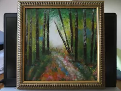 Buy 'WOODLAND PATH' ORIGINAL ACRYLIC PAINTING. FRAMED. (Not A Print) • 10£
