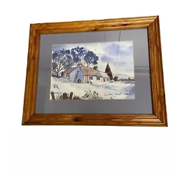 Buy Cottage In Winter Snowy Forest Oil Painting Signed Hylton Jones 2003 • 49.95£