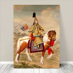 Buy Traditional Japanese SAMURAI Warrior On Horse Painting CANVAS PRINT 8x10  #80 • 6.32£