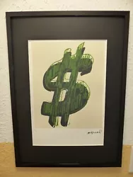 Buy Andy Warhol Lithograph  Dollar  50x35cm Limited, Signed And  FRAMED  • 56.13£