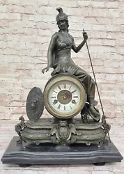 Buy Athena, The Greek Goddess Of War: Large Bronze Mantle Clock Sculpture Artwork • 1,118.10£