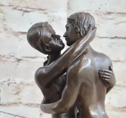 Buy Two Gay Men Erotic Nude Naked Bronze Sculpture Statue Home Office Decor Figurine • 331.09£