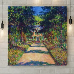Buy Pathway In Monet's Garden At Giverny Claude Monet - Canvas Rolled Wall Art Print • 15.49£