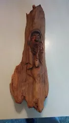 Buy Vintage Hand Carved Driftwood Wood Old Spirit Man Face Folk Art • 41.34£