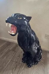 Buy 80 CM High CERAMIC PANTHER SCULPTURE MADE IN ITALY :) • 0.99£
