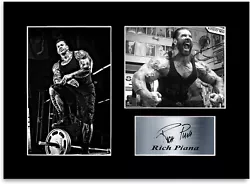 Buy Rich Piana Signed Photo Display Mount A4 Bodybuilding Gym Motivational Poster • 11£