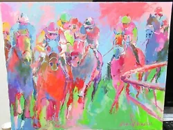 Buy Richard Wallich Original Acrylic On Canvas Horse Racing Painting Unframed  • 676.62£