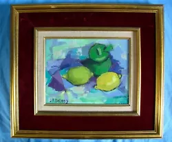 Buy  Interesting Oil On Canvas  Still Life With Lemons , Signed J.F. DELOOZ • 116.22£