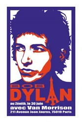 Buy Bob Dylan And Van Morrison 1999 Paris Concert Poster Rare And Iconic Poster • 28.68£