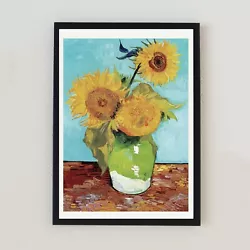 Buy Vase With Three Sunflowers 1888 Still Life Painting Decor 7x5 Wall Art Print • 4.99£