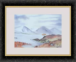 Buy New  Scottish Highlands Watercolour Painting Lochan Na H-Achlaise Argyll & Bute • 19£