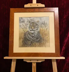Buy Original Watercolour Painting Tiger In The Grass Art Signed By Jane In 1999 • 59.99£