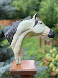 Buy Vintage Painted Bronze Horse Head Sculpture-Signed By Artist-Ltd Edition & Dated • 378.21£