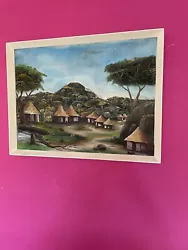 Buy Signed Oil Painting Of Huts Mount Scene • 25£