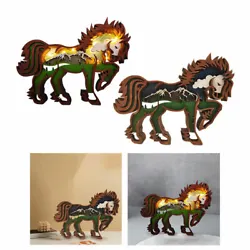 Buy Horse Figurine Wall Sculpture Decorative Animal Ornament For Living Room • 12.24£