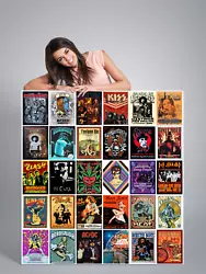 Buy ROCK MUSIC CONCERT POSTERS VINTAGE PRINTS  A5 148x210mm FULLY LAMINATED VOL 1 • 1.49£