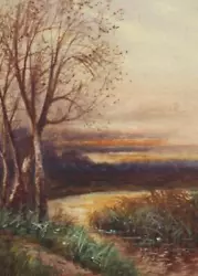 Buy Original Watercolour By E J Hughes - River Landscape • 9.95£