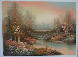 Buy Super Quality Hand Oil Painting Of A Country River Scene On Quality Art Canvas. • 9£