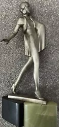 Buy Rare- Original-Art Deco Lorenzl Bronze  Lady On  Base 1930's -signed • 1,250£