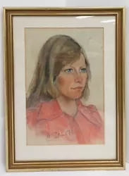 Buy A. Collins Pastel Portrait Of Girl 1975 Framed & Glazed I8 P831 • 5.95£