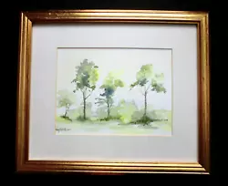 Buy Original Joy Wildbur Painting Of Trees, Watercolour Landscape - Framed & Glazed • 29.99£