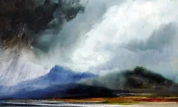 Buy Original Scottish Art  - Oil Painting  - Towards The Trotternish Ridge , Skye • 75£