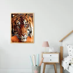 Buy Tiger Oil Paint By Numbers Kit DIY Acrylic Painting On Canvas Frameless Drawing • 7.57£