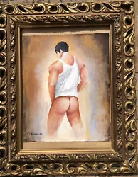 Buy Original Oil Painting Nude Male Certificate Of Authenticity Nudo Maschile Gay • 81.86£