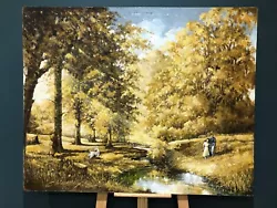 Buy Vintage Unframed Oil Painting Of People In The Countryside, Signed E Williamson • 39.99£